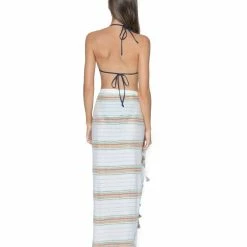 PQ Swim Aperol Stripe Tassel Sarong