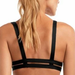 Vitamin A EcoLux Neutra Bralette Top In Black Swimsuits