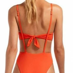Swimsuits Vitamin A EcoLux Edie One Piece Swimsuit In Papavero