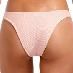 Vitamin A BioRib Perla Rose High Leg Bikini Bottom Swimsuits