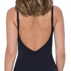 One Piece Swimsuits Profile By Gottex Labyrinth Round Neck One Piece Swimsuit