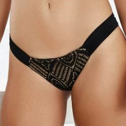 Beach Bunny Love Me Like You Do Sweetheart Bottom In Black B17113B5-BLCK Bikinis
