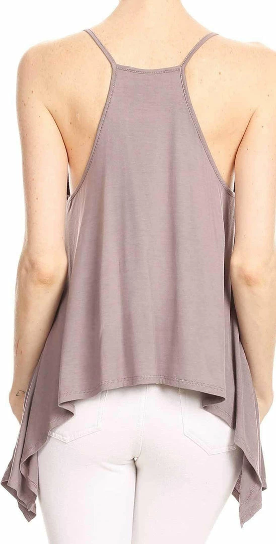 Bikinis Bear Dance Solid Spaghetti Strap Top In Purple Grey T2440 5 Bikinis Bear Dance Solid Spaghetti Strap Top In Purple Grey T2440