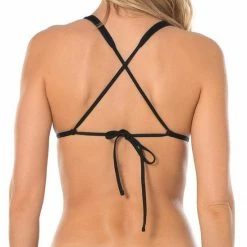 Bikinis Becca Sicily Sheer Hipster Bottom In Black 444477-BLK