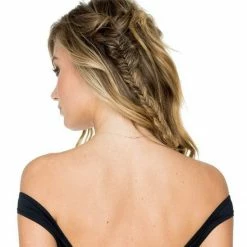 Aerin Rose Obsidian Zaliya Top In Black T440-OBSI Bikinis