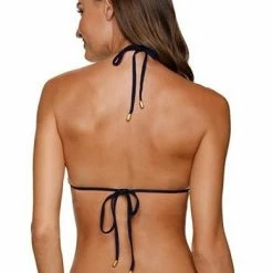 Helen Jon Resort Essentials String Bikini Bottom In Black Bikinis