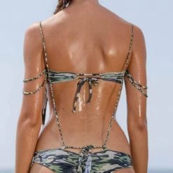 Flor De Piel Swimwear Flor De Piel Paty Bottom In Camo