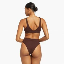 Swimsuits Vitamin A Sienna High Waist Bottom- Chocolate Ecorib