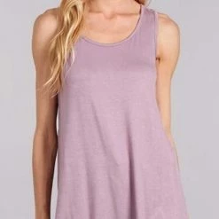 Chris And Carol Apparel Bikinis Chris And Carol Plain Tank Top In Mauve 1214075T