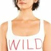 Wildfox "Wild" Bikini Crop Top In White Bikinis