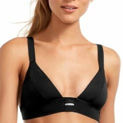 Vitamin A EcoLux Neutra Bralette Top In Black Swimsuits