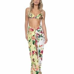 PQ Swim Summer Hibiscus Long Sarong Pareos
