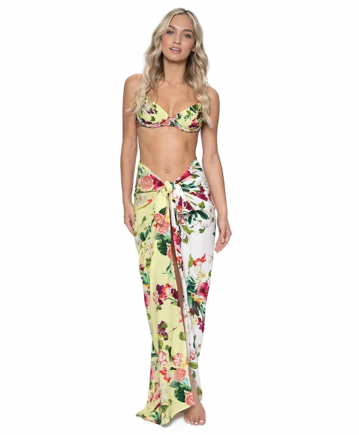 PQ Swim Summer Hibiscus Long Sarong Pareos 3 PQ Swim Summer Hibiscus Long Sarong Pareos