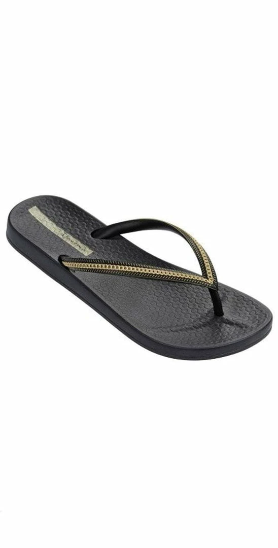 Footwear Ipanema Ana Metallic II Flip Flop In Black/Gold 3 Footwear Ipanema Ana Metallic II Flip Flop In Black/Gold