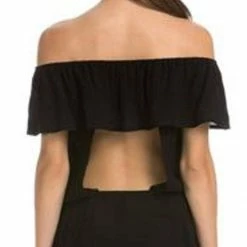 Isabella Rose Besties Ruffle Romper In Black 4054884-BLK