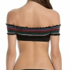 Isabella Rose Crystal Cove Off The Shoulder Top 4913684-BLK Bikinis