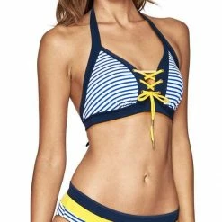 Bikinis Jets Panama Plunge Lace Up Bra Bikini Top J4870-OCNC