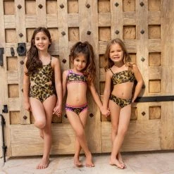 PQ Swim Girls Jungle Sporty Rainbow Embroidered Bikini