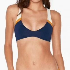 L*Space L Space Color Block Rylie Top In Midnight Blue CBRBT18-MDB