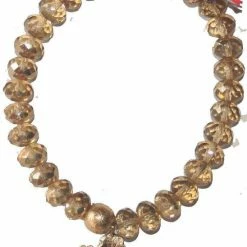 Almost Gone Lead Jewelry Flower Gold Bead Bracelet R8B184