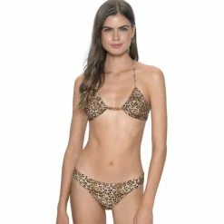 Bikinis PQ Swim Leopard Basic Ruched Bottoms
