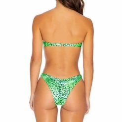 Bikinis Luli Fama Rockstar High Leg Bottom In Neon Lime