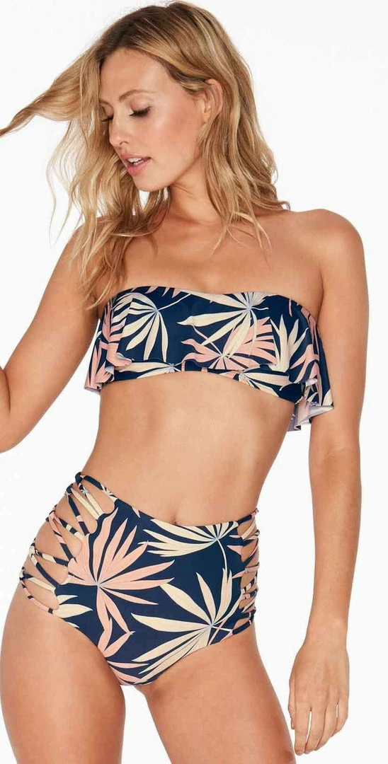 L*Space Bikinis L Space Tripp Bottom In Polynesian Palm PNTRB18-NVY 4 L*Space Bikinis L Space Tripp Bottom In Polynesian Palm PNTRB18-NVY