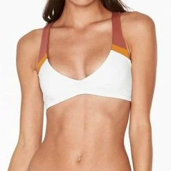 L*Space L Space Mia Color Block Bottom In White CBMAC18-WHT
