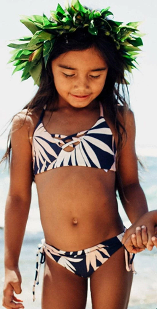 L*Space L Space Girls JoJo Bikini Set In Polynesian Palm BLPPS18-NVY 5 L*Space L Space Girls JoJo Bikini Set In Polynesian Palm BLPPS18-NVY