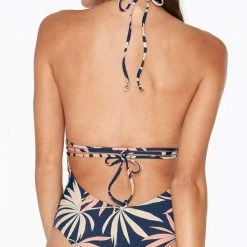 L*Space One Piece Swimsuits L Space Pamela One Piece In Polynesian Palm PNPMM18-NVY