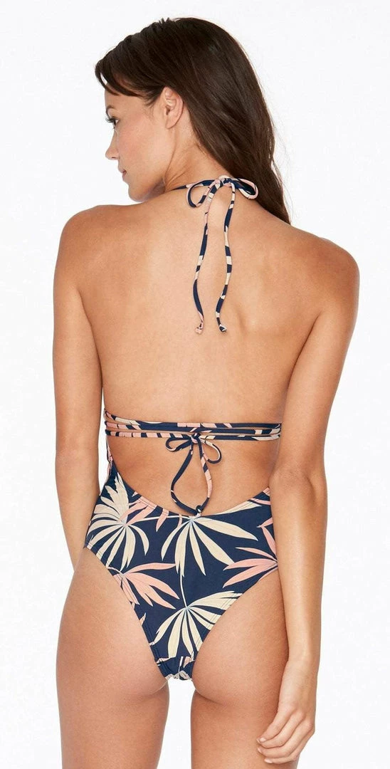 L*Space One Piece Swimsuits L Space Pamela One Piece In Polynesian Palm PNPMM18-NVY 4 L*Space One Piece Swimsuits L Space Pamela One Piece In Polynesian Palm PNPMM18-NVY