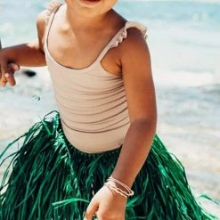 L*Space Kids L Space Girls Katie Shimmer One Piece In Dusty Pearl BSKAM18-DSP