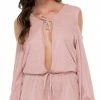 Luli Fama Sabor Romper In Rose Silver Resort Wear