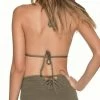 Malai Must Fishbone High Waist Bottom In Army Green B00371-ARMY