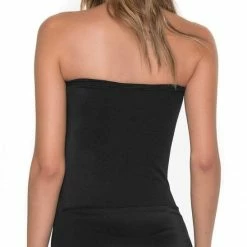 Malai Glam Fishbone One Piece In Black OP0108-BLK