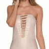 Malai Glam Fishbone One Piece In Gold OP0111-GLD One Piece Swimsuits