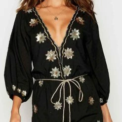 Beach Bunny Myra Romper In Black Resort Wear