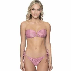 PQ Swim Namaste Ruched V Bandeau Bikinis