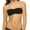 PilyQ Midnight Gold Isla Bandeau Bikini Top Bikinis