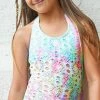 Kids PilyQ Girls Rainbow Lace One Piece RAL-610P