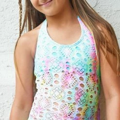 Kids PilyQ Girls Rainbow Lace One Piece RAL-610P