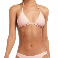 Vitamin A BioRib Luciana Full Cut Bikini Bottom In Perla Rose