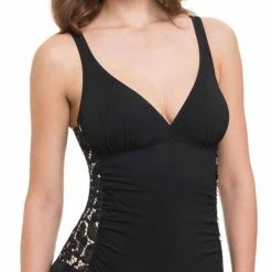 Profile By Gottex Allure Skirted One Piece In Black E846-2D05-001