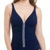 Profile By Gottex Harbor Island V Neck One Piece E832-2D31-410 One Piece Swimsuits