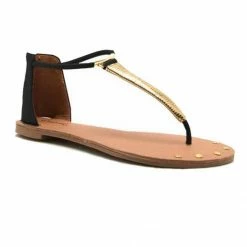 Qupid Shoes Athena Thong Sandal ATHENA-1044AXX BLACK Footwear