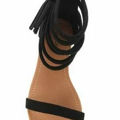 Footwear Qupid Shoes Archer Sandal In Black ARCHER-166 Black 7 Footwear Qupid Shoes Archer Sandal In Black ARCHER-166 Black