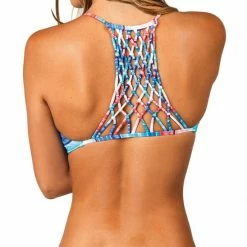 Raisins Newport Stripe Macrame Bikini Bottom W711355-BLU Bikinis