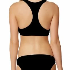 Red Carter Splice And Dice High Neck Keyhole Bikini Top RCSD117213