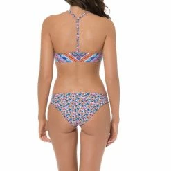 Red Carter High Neck Laurel Cannon Blossom Bikini Top RCLC117241-Multi Bikinis