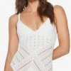 Robin Piccone Clarissa V Neck Crochet One Piece In White 180311-WHT 2 Robin Piccone Clarissa V Neck Crochet One Piece In White 180311-WHT
